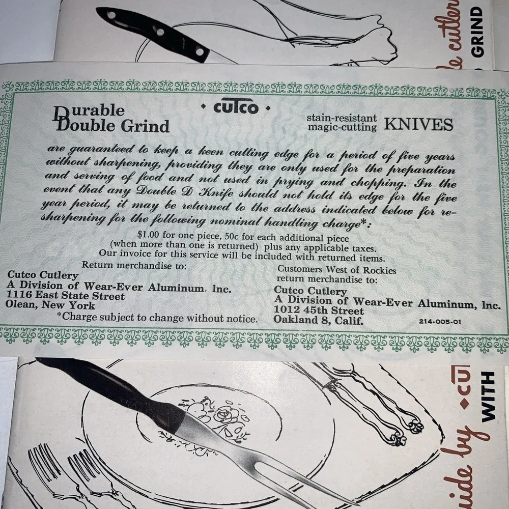 Vintage Carving Booklet - A Carving Guide by Cutco Knives Cutlery 1954